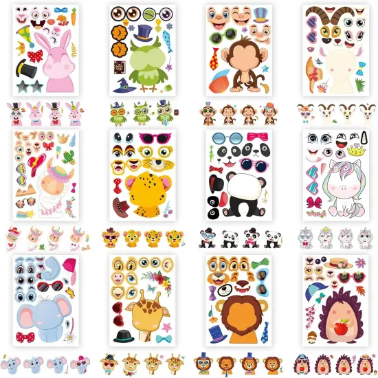 48 PC Make a Face Stickers - Mix & Match {5}
