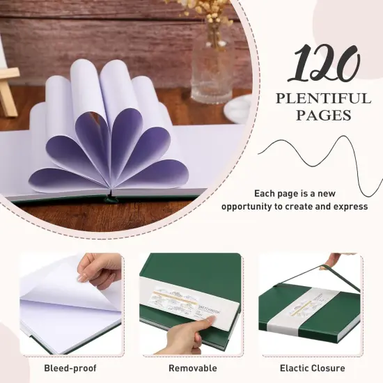 Square Sketchbook for Drawing 8 x 8 - (Green) {3}