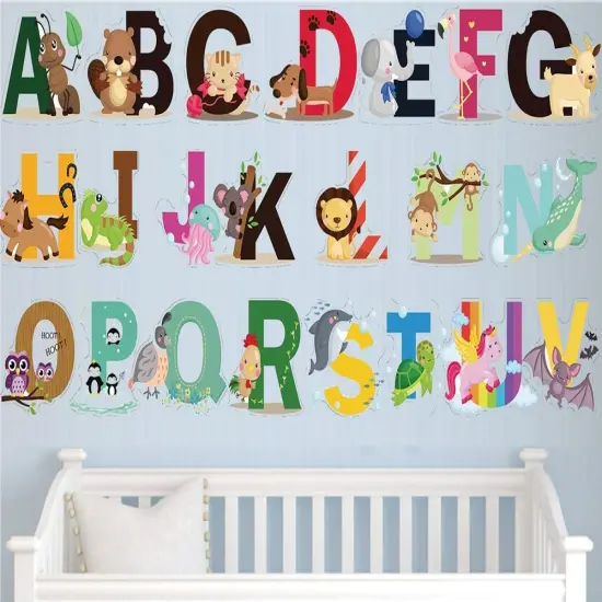 Animal Alphabet Kids Wall Decals {3}