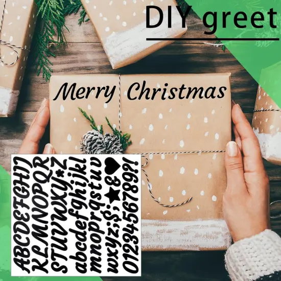 730 Pieces 10 Sheets Letter Stickers {2}