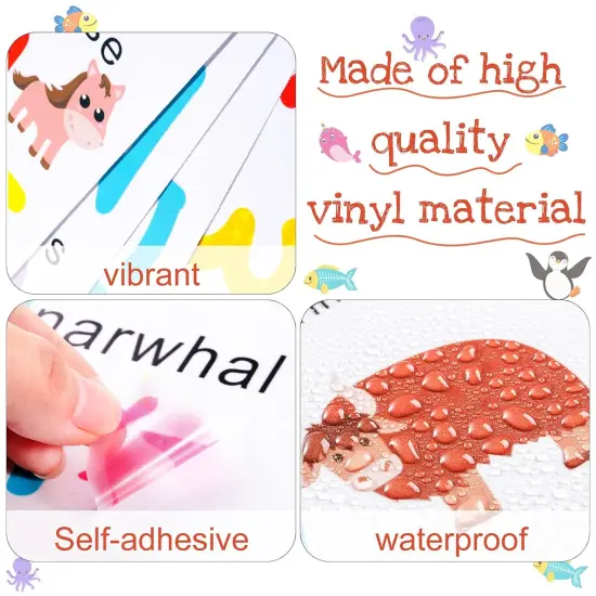 6 Sheets ABC Wall Decals Educational Large Alphabet Sticker {3}