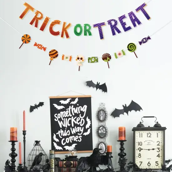 Trick or Treat Banner for Halloween Party Decorations {4}