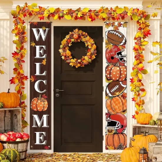 Fall Welcome Porch Banner Decorations Indoor and Outdoor {1}