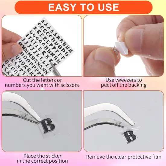 0.1-0.2'' Mini Alphabet Stickers Self-Adhesive Epoxy {5}