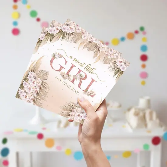 Boho Baby Shower Party Tableware Set 96 Pcs {5}