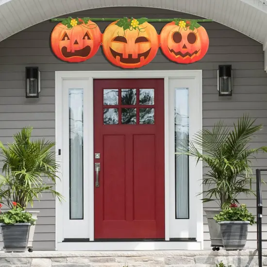 Halloween Pumpkin Banner - Red {2}