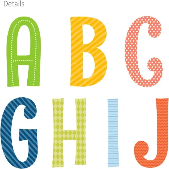 Uppercase Alphabet ABC Letter Kids Wall Stickers {3}