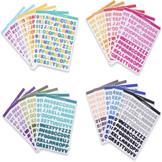 2400 Pieces Small Colorful Vinyl Letter Stickers {1}