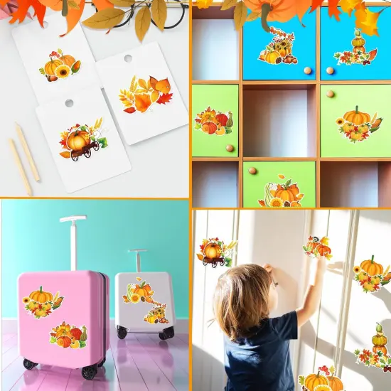 Fall Pumpkin Stickers - 9 Sheets {5}