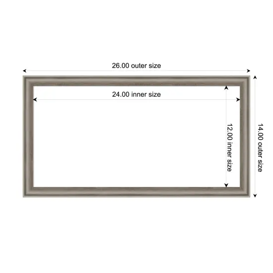 Salon Scoop Framed Dry Erase Magnetic Board Pewter {4}