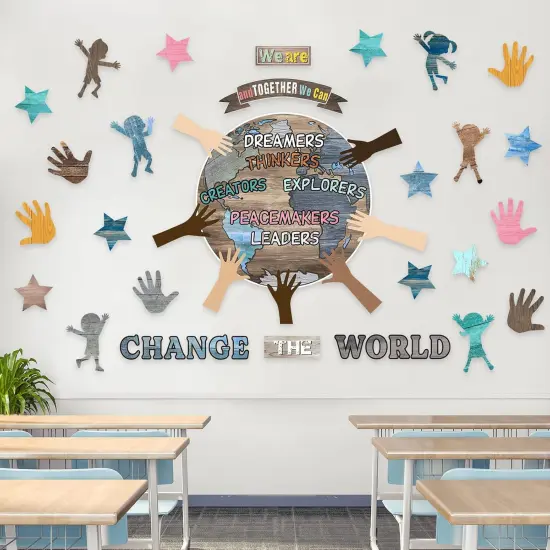 88 Pieces One World Together Classroom Decorations {3}