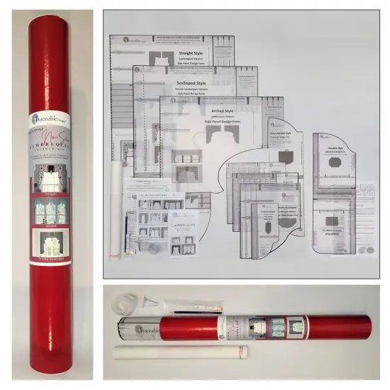 Multi-Style Lambrequin Cornice Valance Kit Make Custom Window Treatments Without Sewing {5}