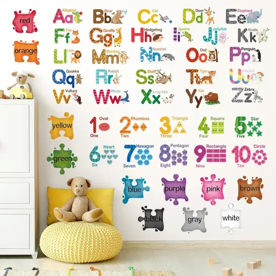 Educational Learning Wall Stickers Alphabet {3}