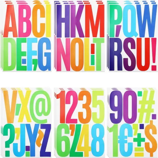 18 Sheets Letter Number Stickers {2}