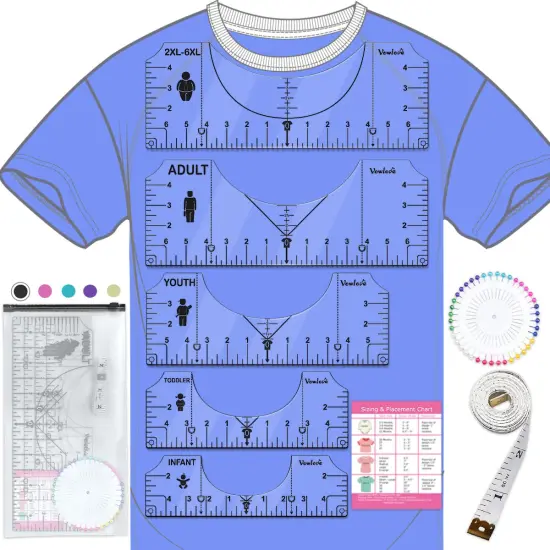 Tshirt Ruler Guide Vinyl Alignment, Shirt Measurement Tool Placement Center Desgins {1}