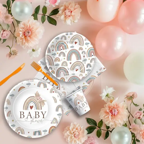 Boho Baby Shower Decorations Tableware {3}