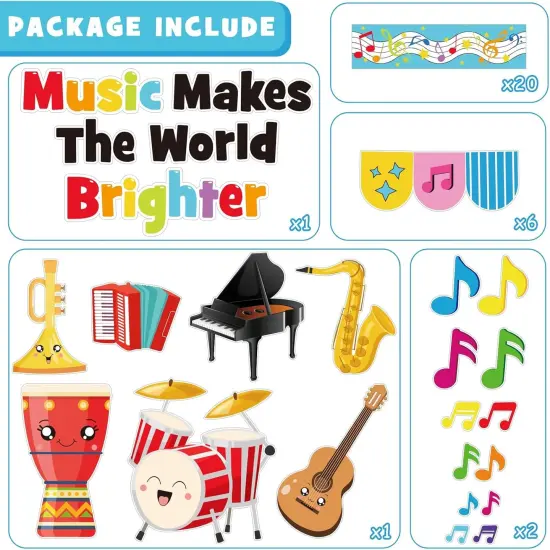 Music Themed Bulletin Board Decorations Set {2}