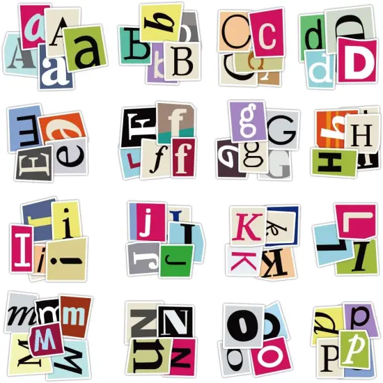 200Pcs Alphabet Stickers Waterproof Vinyl Decals for Scrapbooks {2}