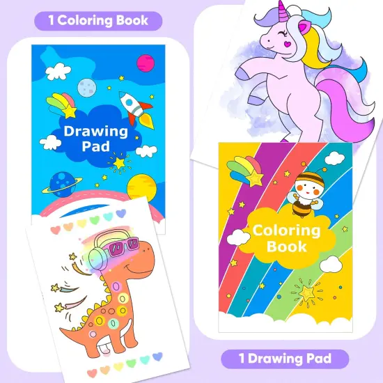 Aesthetic Cute Preppy Stuff School Supplies, 149-Pack Drawing Kit Coloring Painting Art Set Gifts Box for Girls Boys Teens, Arts and Crafts for Kids Girls Boys, with Drawing Pad, Coloring Book {6}