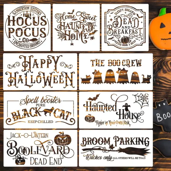Halloween Stencils for Painting on Wood Reusable (Halloween01) {1}