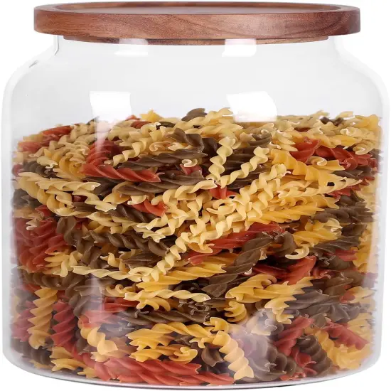 1 Gallon Glass Jar with Airtight Lid and Anti-Skid Bottom for Dry Food Storage {1}