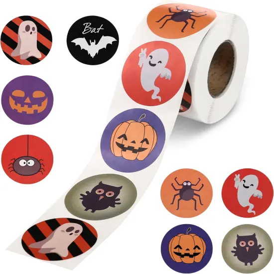 Halloween Stickers Set - 500 Pcs {1}