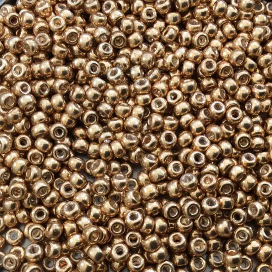 Miyuki Round Seed Bead Size 8/0 22g Galvanized Gold {1}