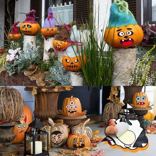 Halloween Pumpkin Stickers {5}