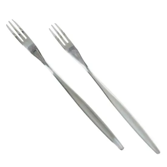 Norpro 8" Long Stainless Steel Pickle Forks Set - Olive Onion Cherry Server Fork {1}