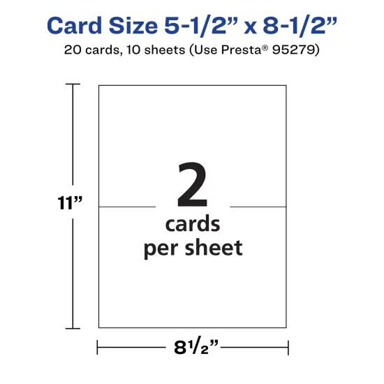 Avery 5-1/2" x 8-1/2" Rectangle, Glossy White Invitation Cards {5}