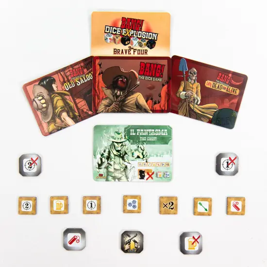 BANG! Dice Explosion - Dice Rolling Competitive Game, Previous Expansions Included, Character Cards, Western Themed, Ages 8+, 3-8 Players, 15 Mins {5}