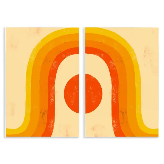 Stupell Industries Sun Setting Under Warm Tone Rainbow Wall Plaque Art {1}