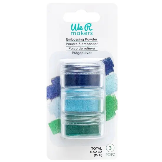We R Embossing Powder 0.52 oz 3/Pkg-Blueberry/Sky/Clover {1}