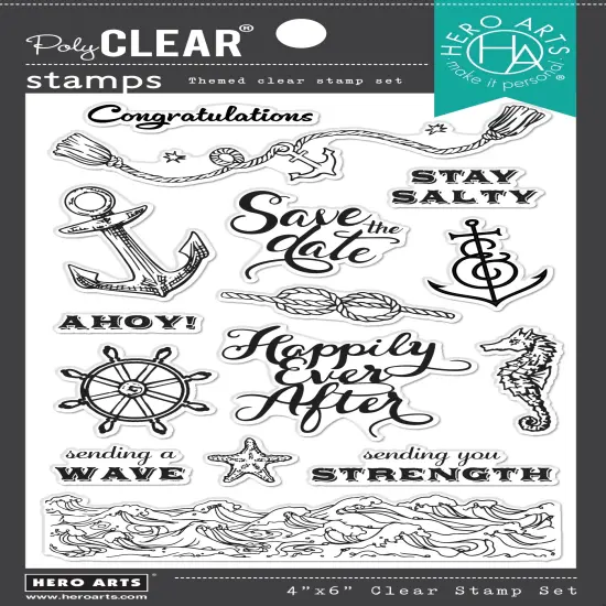 Hero Arts Clear Stamps 4"X6"-Natuical Messages {1}