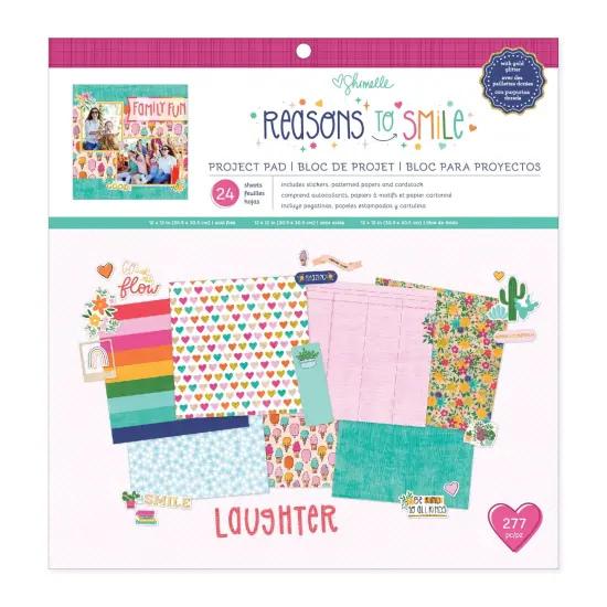 Shimelle Reasons To Smile Project Pad 12"X12"-24 Sheets {1}