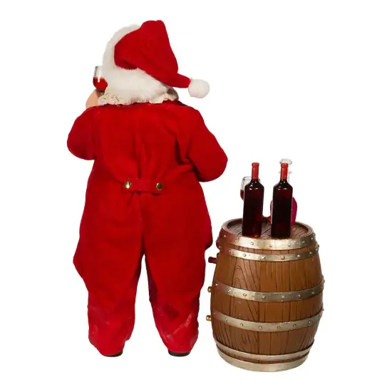 Kurt Adler 10.5-Inch Fabrich&eacute; Wine Tasting Santa, 2 Piece Set {3}