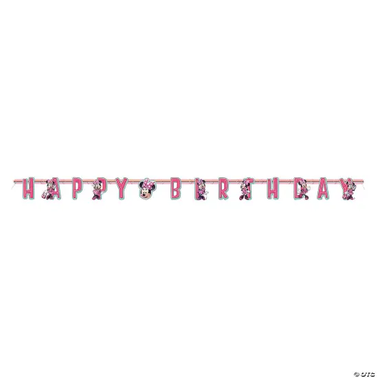 Disney&rsquo;s Minnie Mouse Jointed Happy Birthday Banner {2}