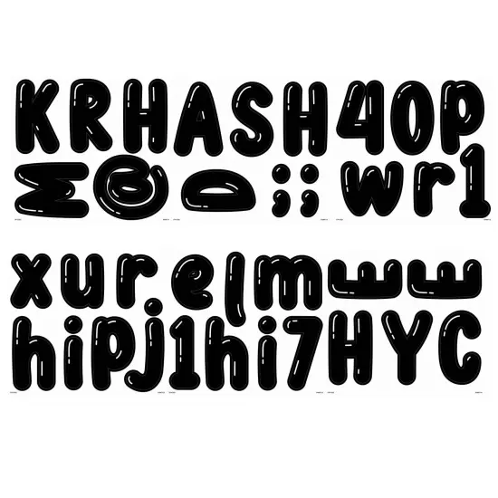 Core Decor Bubble Letters Designer Letters, 216 Pieces {1}