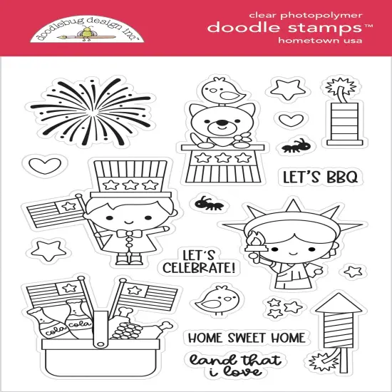 Doodlebug Clear Doodle Stamps-Hometown USA {1}
