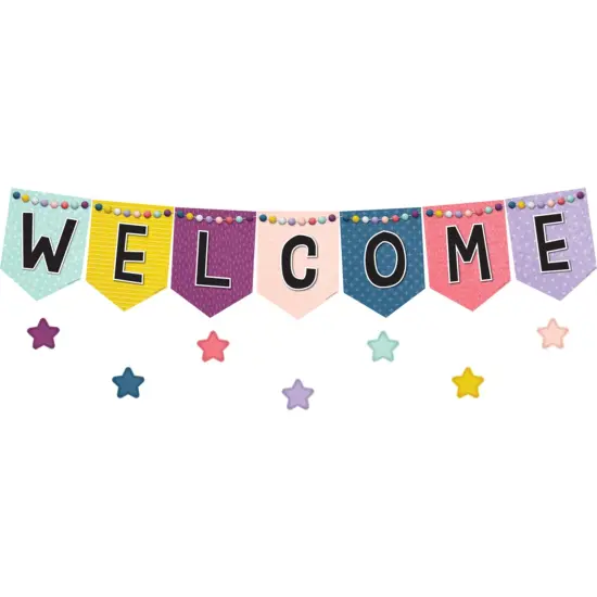 OH Happy Day Pennants Welcome Bulletin Board {1}