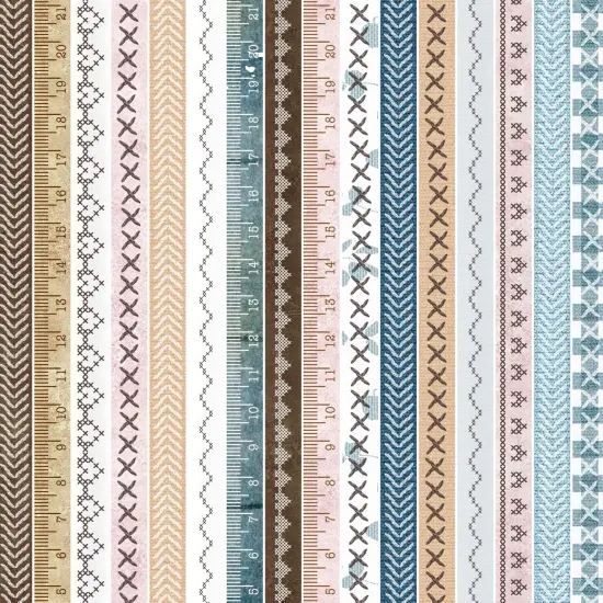 Memory Place Collage Origami Paper 6"X6" 24/Pkg-Stitched Together {3}