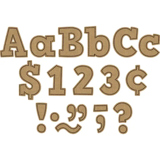 Burlap Design Bold Block 4" Letters Combo Pack, 230 Pieces {1}