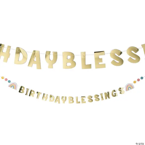 Birthday Blessings Happy Birthday Garland {2}