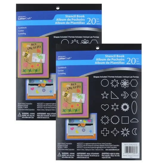 LetterCraft Stencil 20-Page Book, Pack of 2 {1}