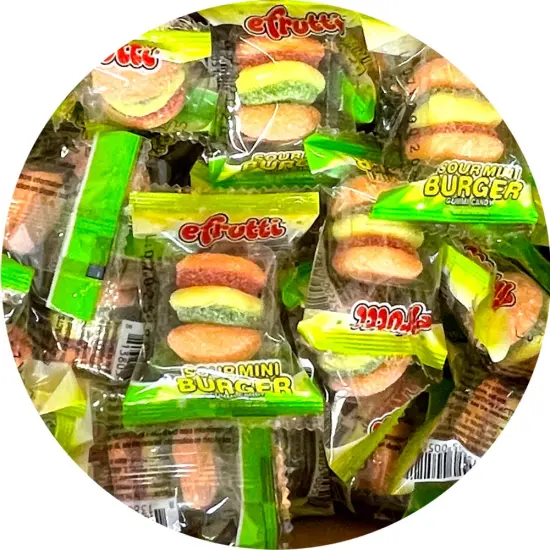 Efrutti Gummy Sour Mini Burger Box 60 Ct {2}