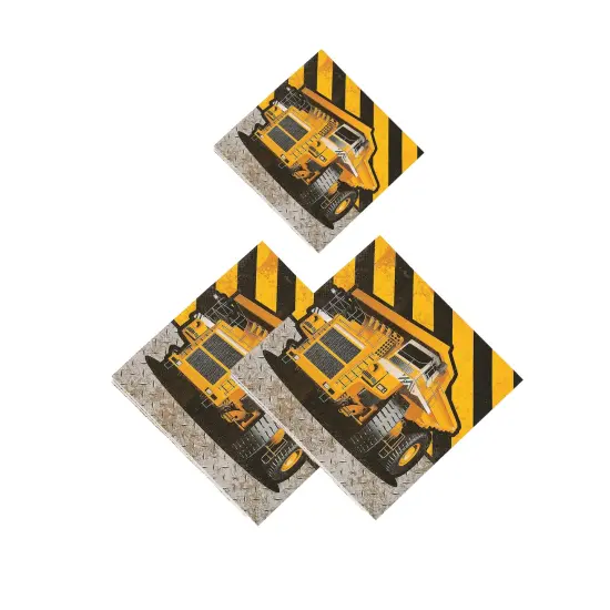 Construction Zone Dumptruck Luncheon Napkins 16 Pc {3}