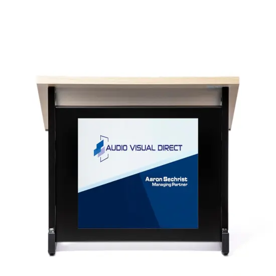 Audio Visual Direct Tabletop Lectern for Presentations Beech {4}