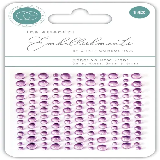 Craft Consortium Essential Adhesive Dew Drops 143/Pkg-Lilac {1}