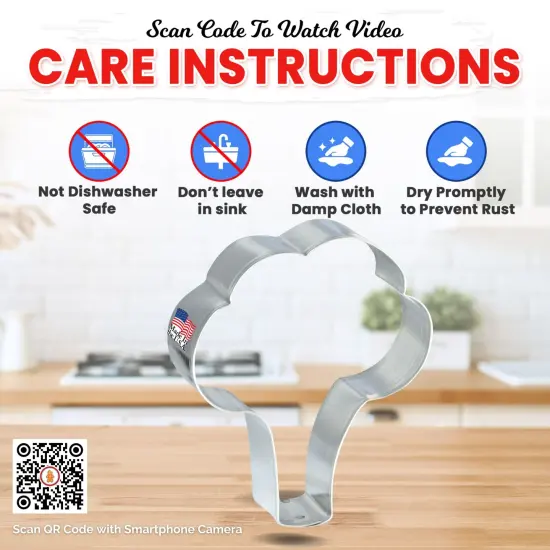 CookieCutter.Com Brand Bouquet, Tree, Broccoli Cookie Cutter 4 in, Tin Plate Steel, Handmade in USA {5}