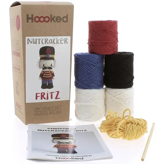 Hoooked Amigurumi DIY Kit W/Eco Barbante Yarn-Nutcracker Fritz {1}